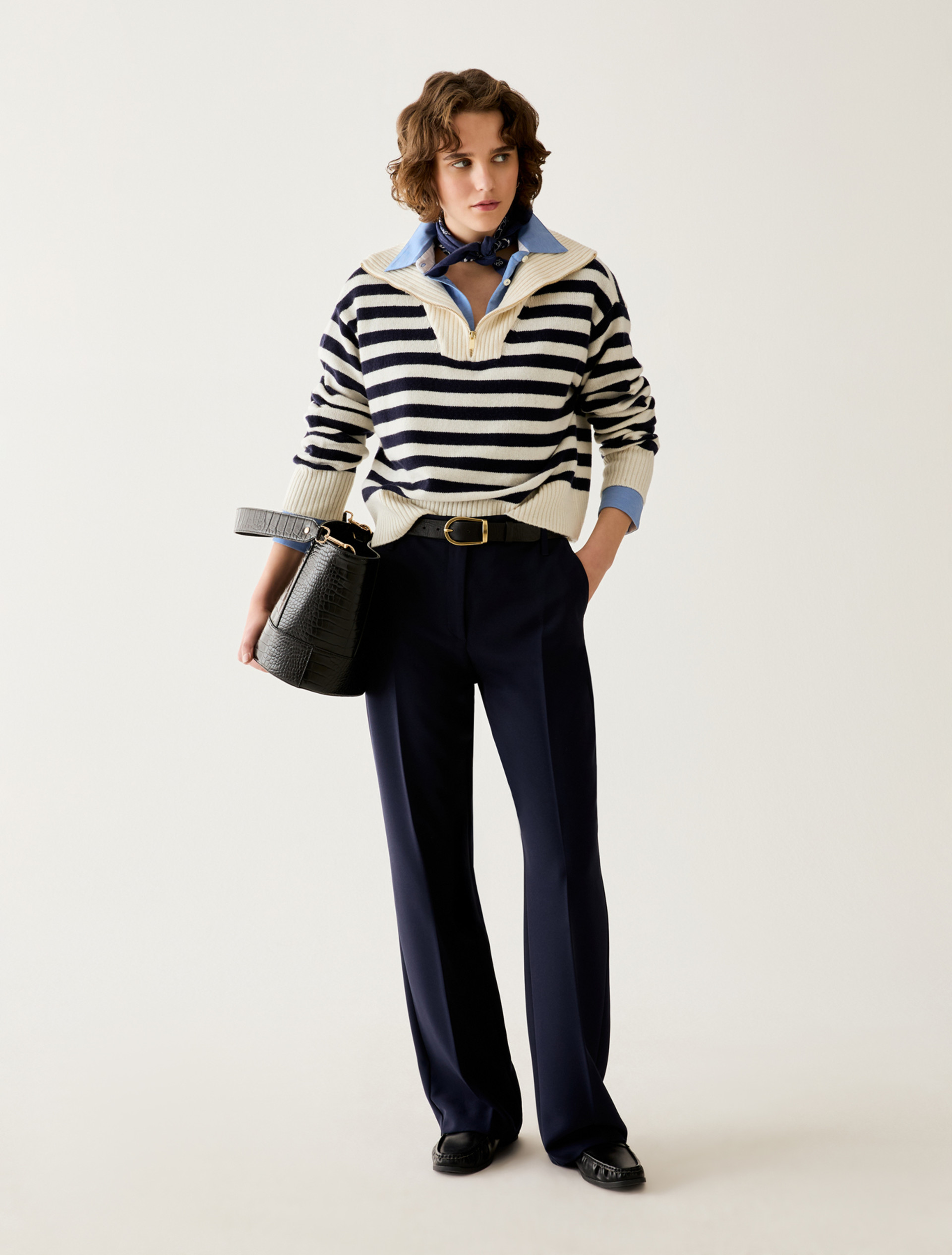Slim cotton jersey shirt - LIGHT BLUE - Pennyblack - 5