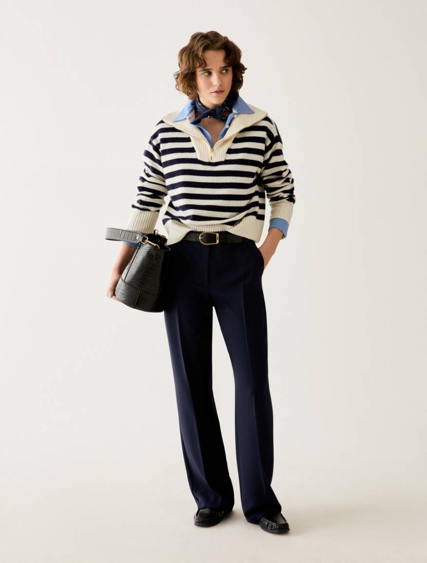 Slim cotton jersey shirt - LIGHT BLUE - Pennyblack - 5