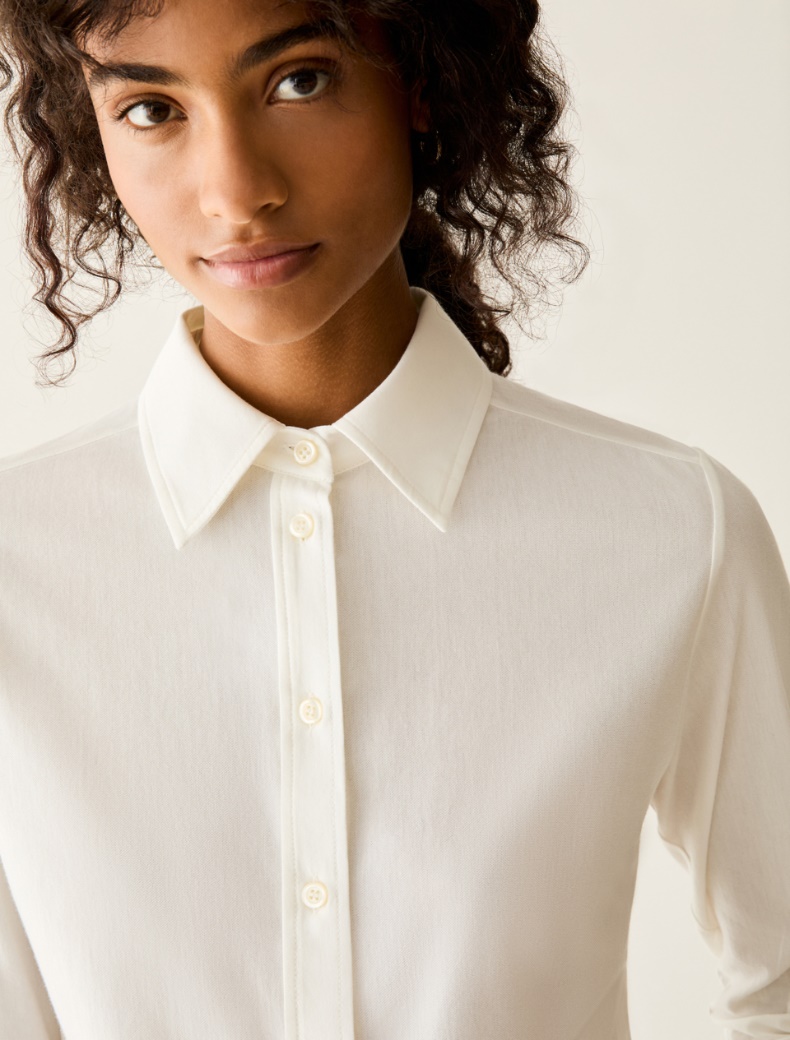 Slim cotton jersey shirt - Pennyblack - 4