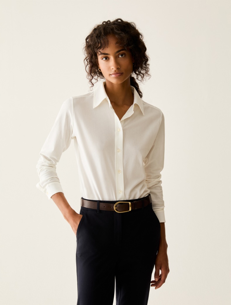 Slim cotton jersey shirt - Pennyblack