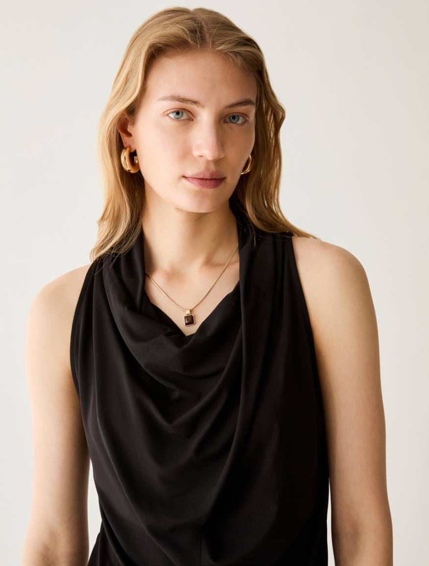 Crêpe jersey top - BLACK - Pennyblack - 4