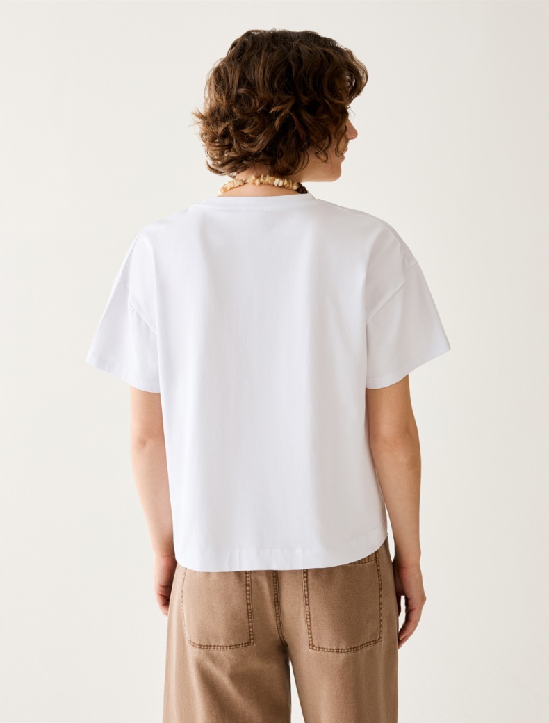 Embroidered cotton T-shirt - Pennyblack - 3