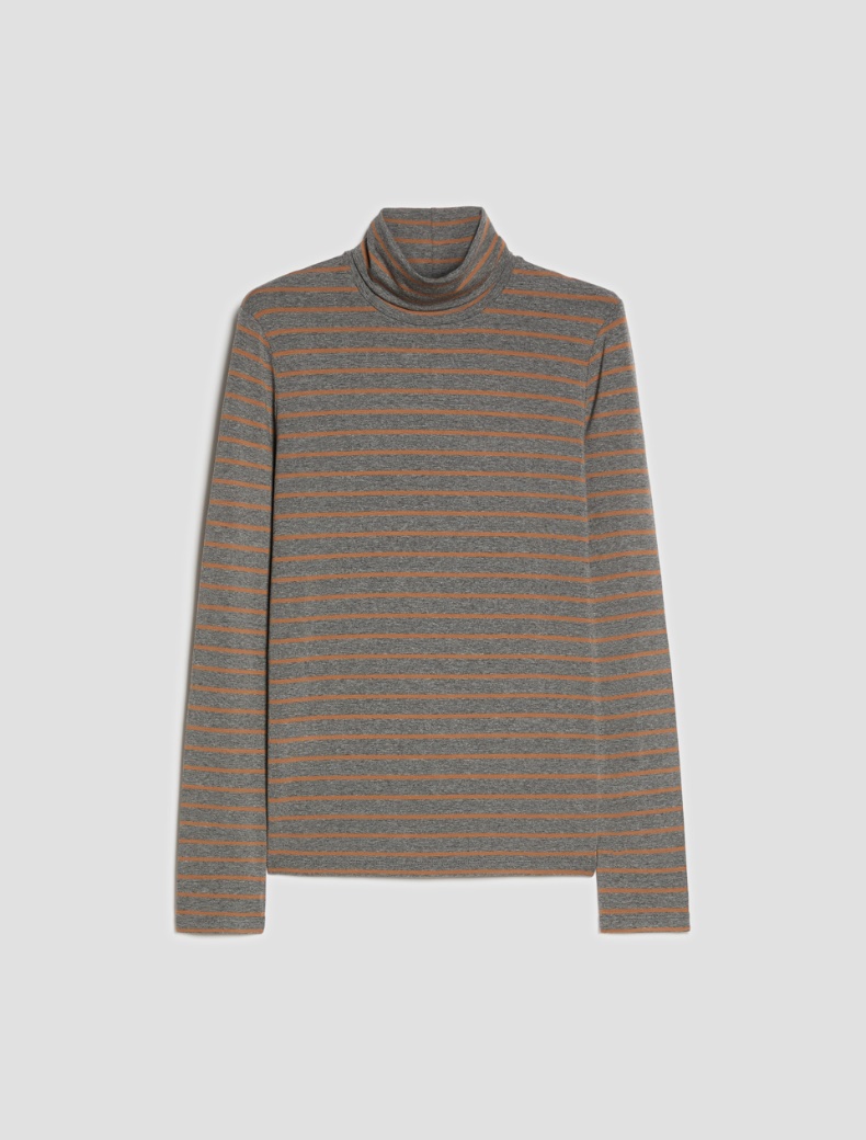 Stretch-jersey polo-neck T-shirt - Pennyblack - 7