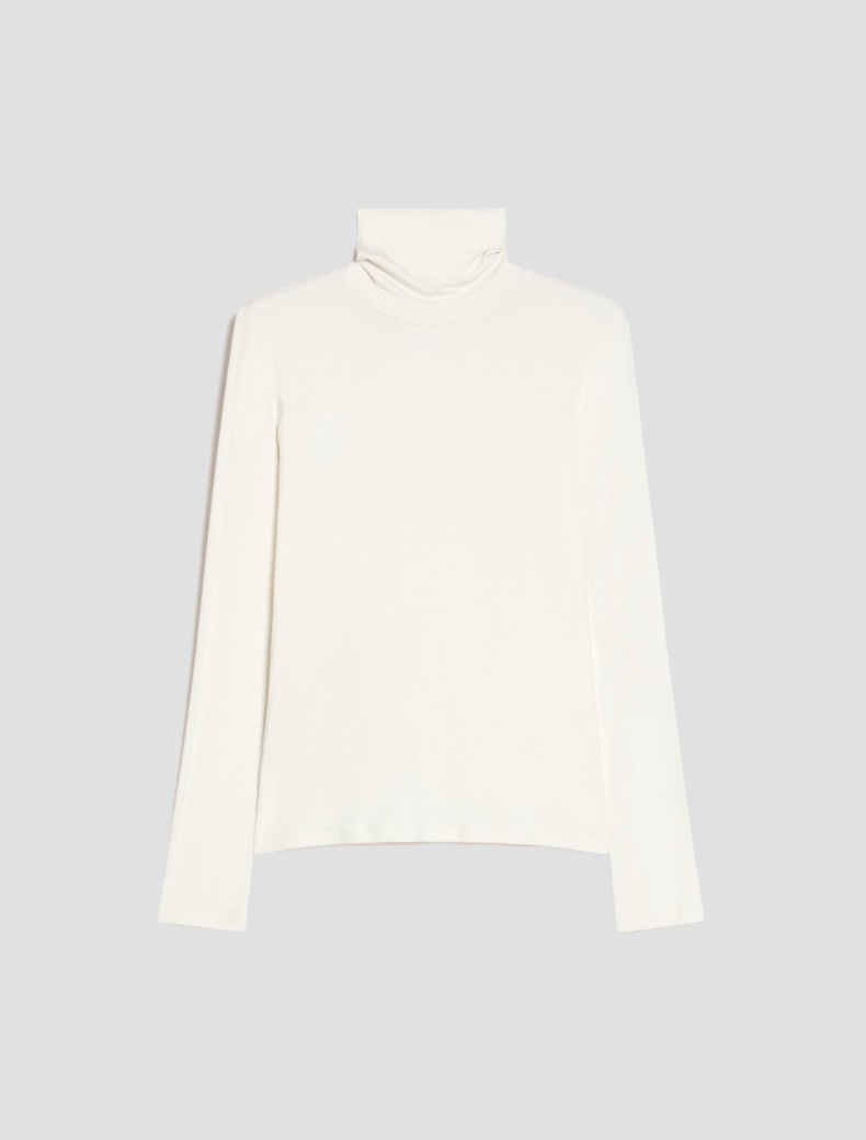 Stretch-jersey polo-neck T-shirt - Pennyblack - 2