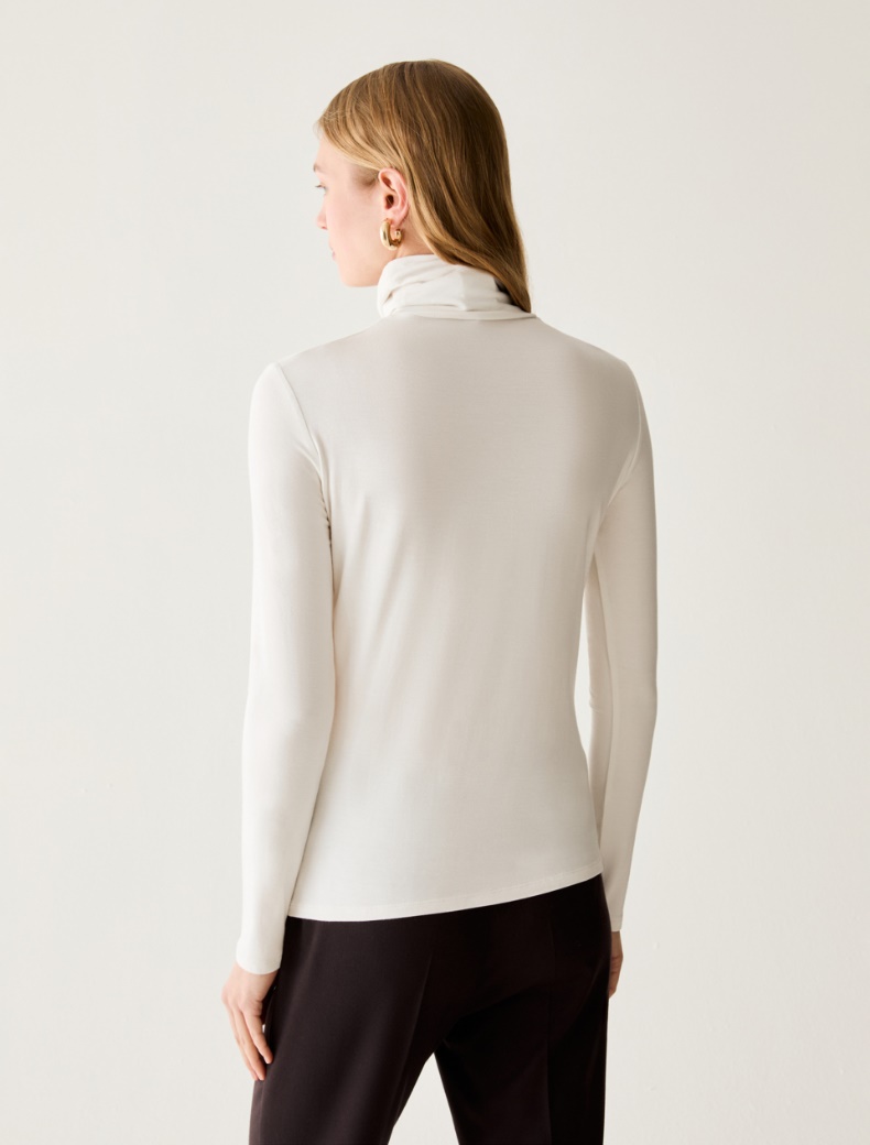 Stretch-jersey polo-neck T-shirt - Pennyblack - 3