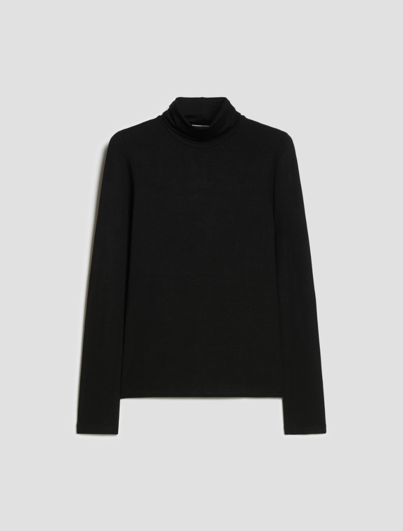 Stretch-jersey polo-neck T-shirt - Pennyblack - 2