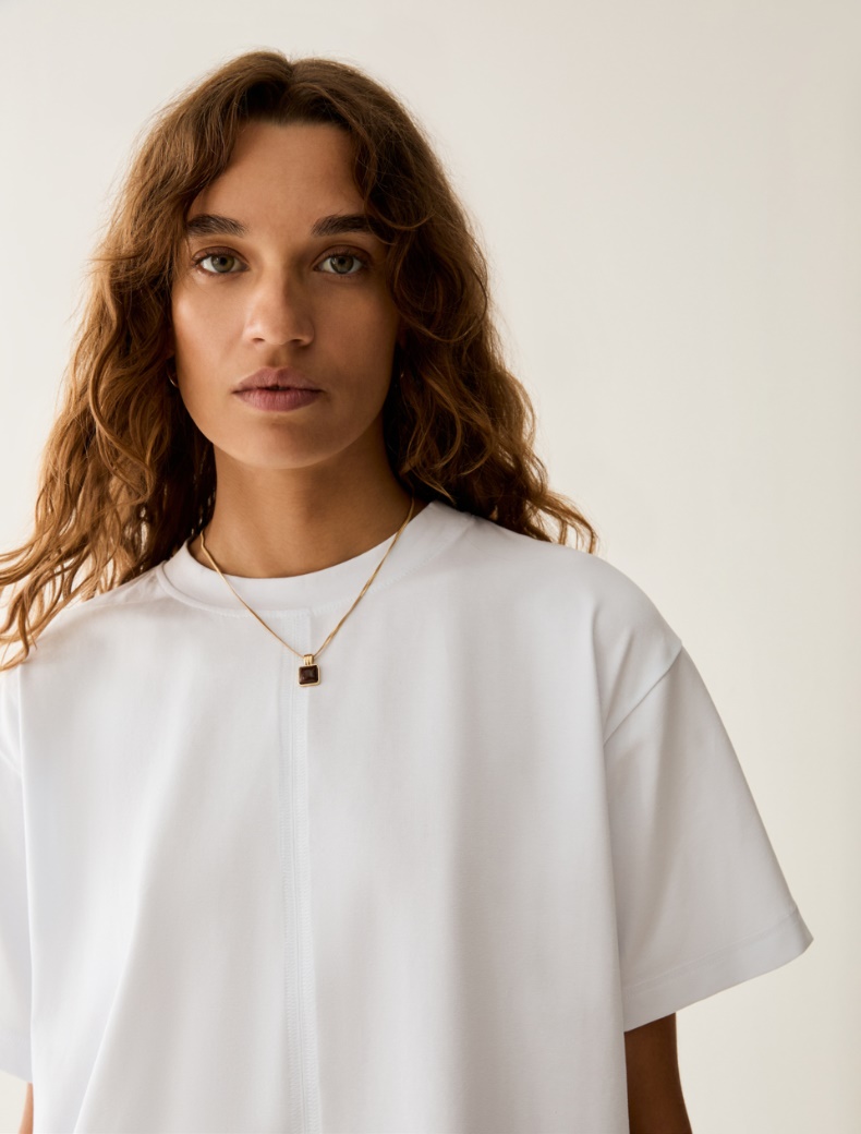 Boxy-cut cotton T-shirt - Pennyblack - 4