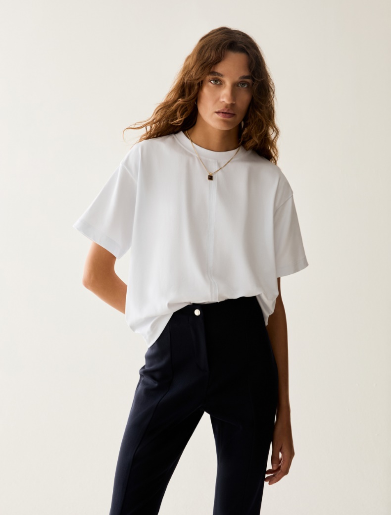Boxy-cut cotton T-shirt - Pennyblack