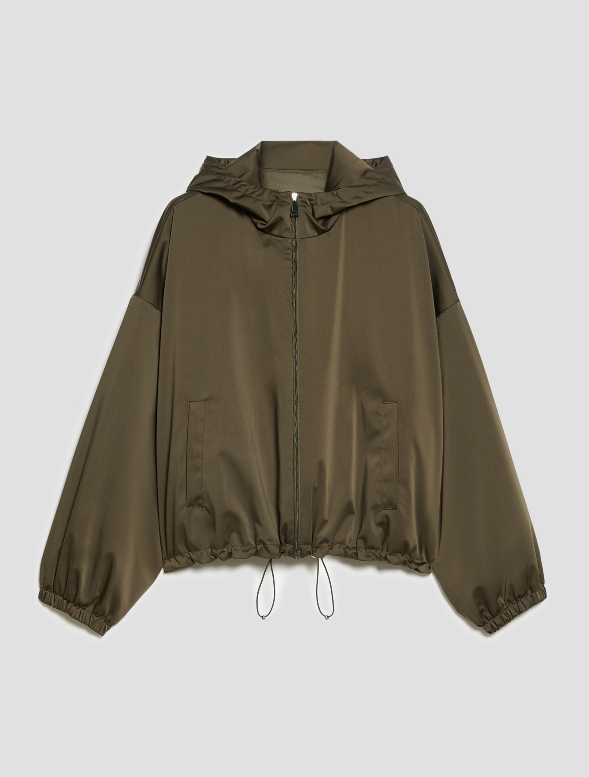 Water-repellent satin bomber jacket - KAKI - Pennyblack - 2