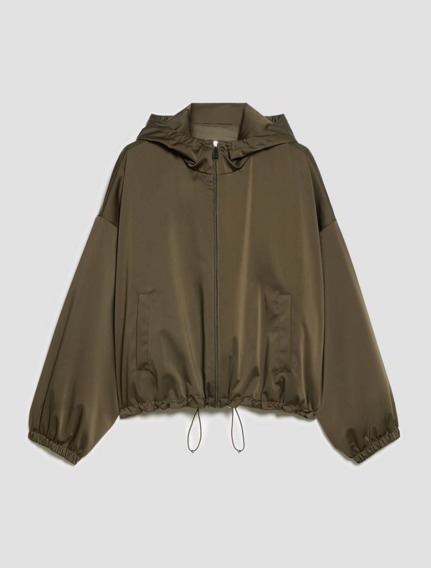 Water-repellent satin bomber jacket - KAKI - Pennyblack - 2