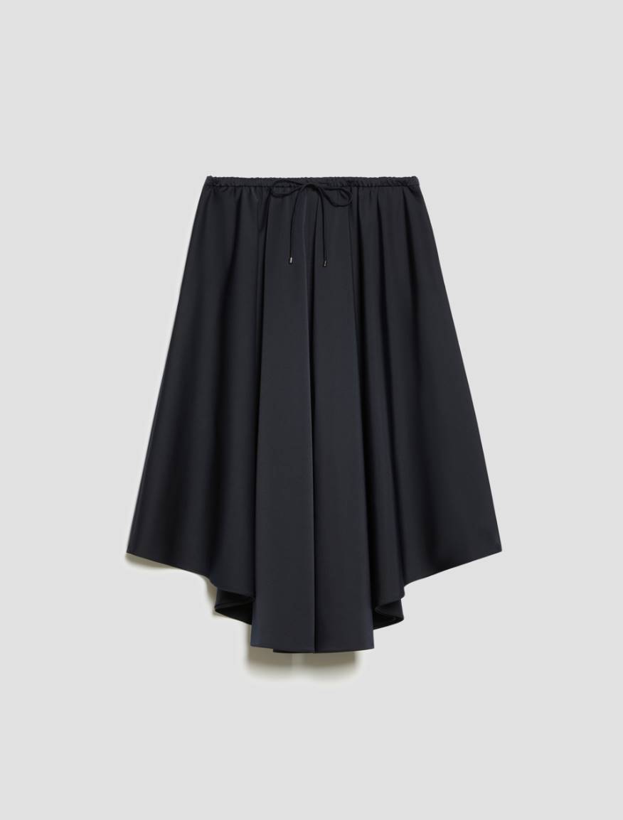 Technical satin midi skirt - NAVY - Pennyblack - 2