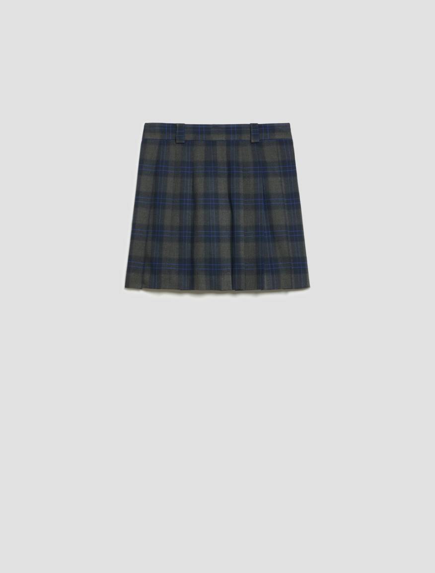 Pleated check miniskirt - DARK GREY - Pennyblack - 2