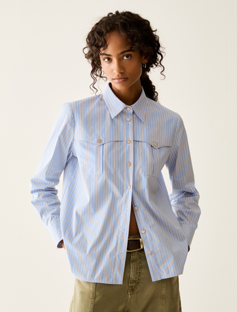 Striped poplin shirt - Pennyblack