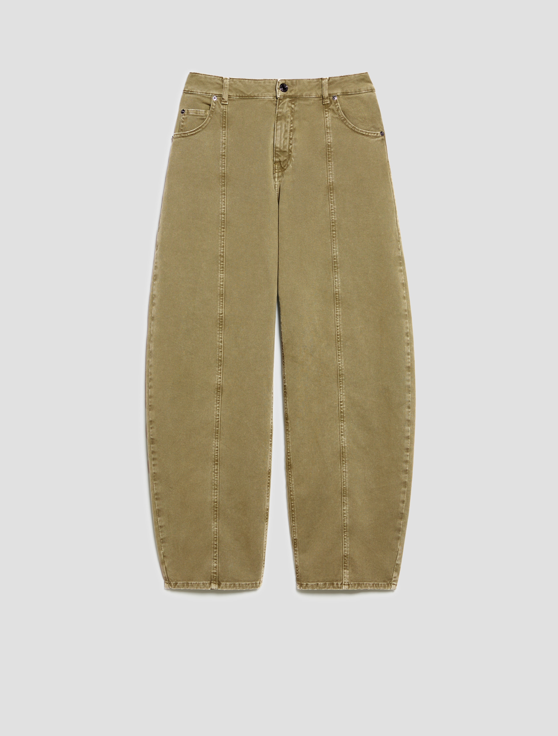 Bull denim barrel-leg trousers - SAGE - Pennyblack - 2