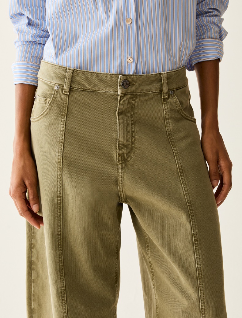 Bull denim barrel-leg trousers - Pennyblack - 4