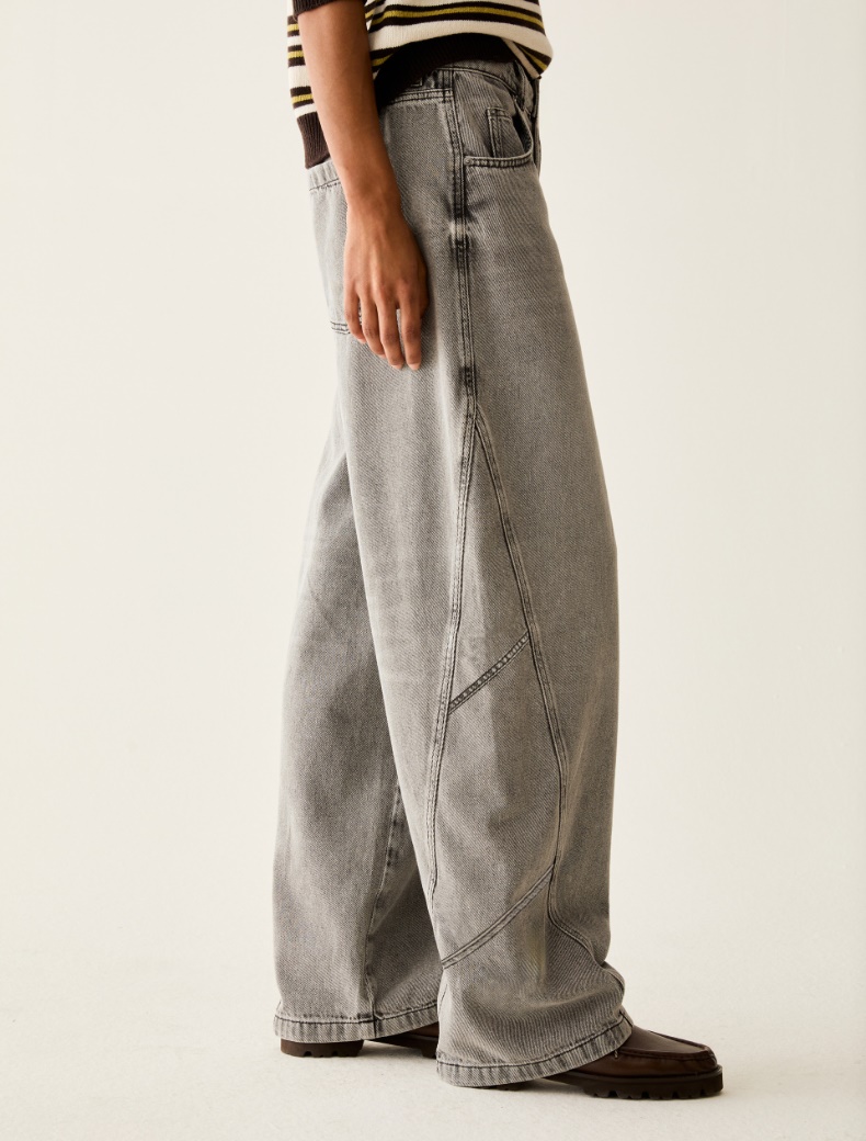 Bleached barrel-leg jeans - Pennyblack - 4