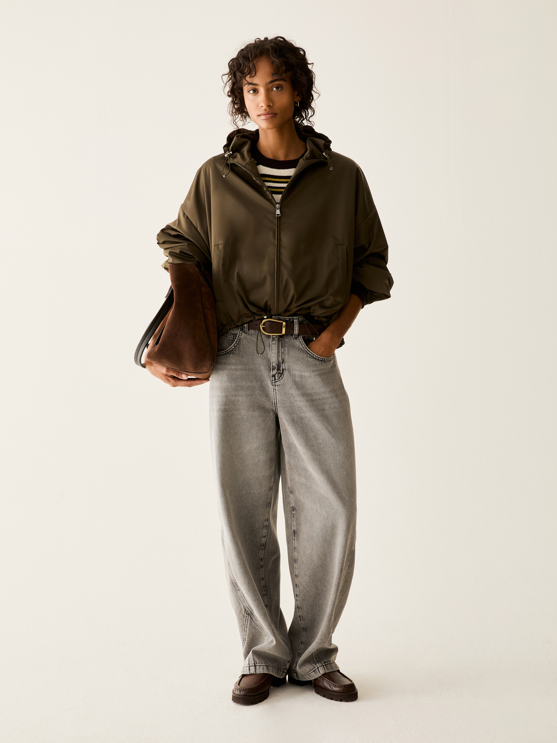 Bleached barrel-leg jeans - LIGHT GREY - Pennyblack - 5