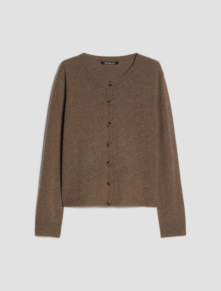 Pure cashmere cardigan - BROWN - Pennyblack - 2