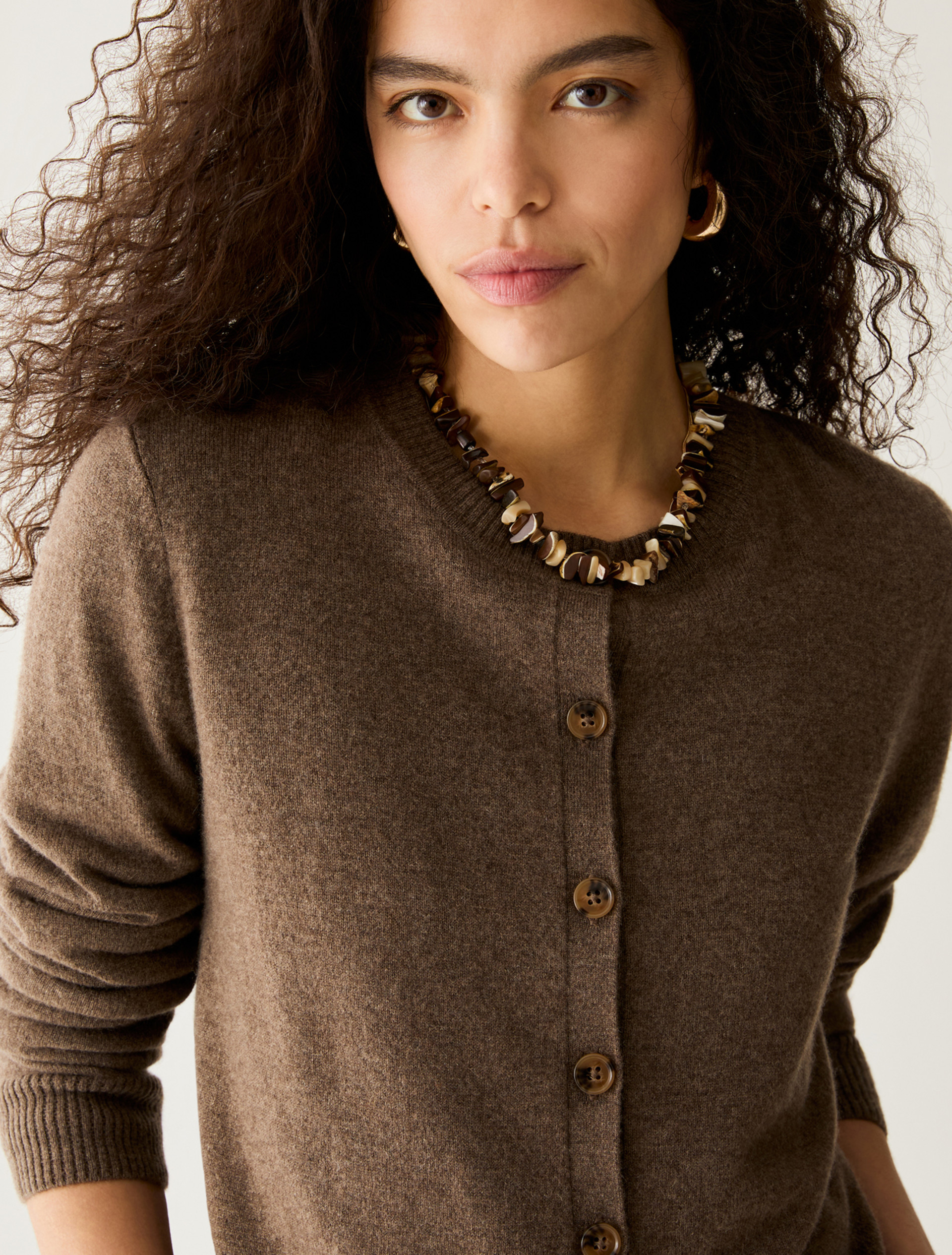 Pure cashmere cardigan - BROWN - Pennyblack - 4