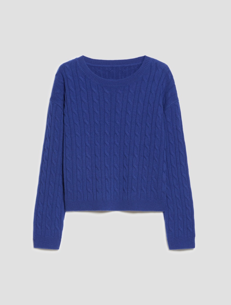 Boxy-cut cable-knit wool jumper - Pennyblack - 7
