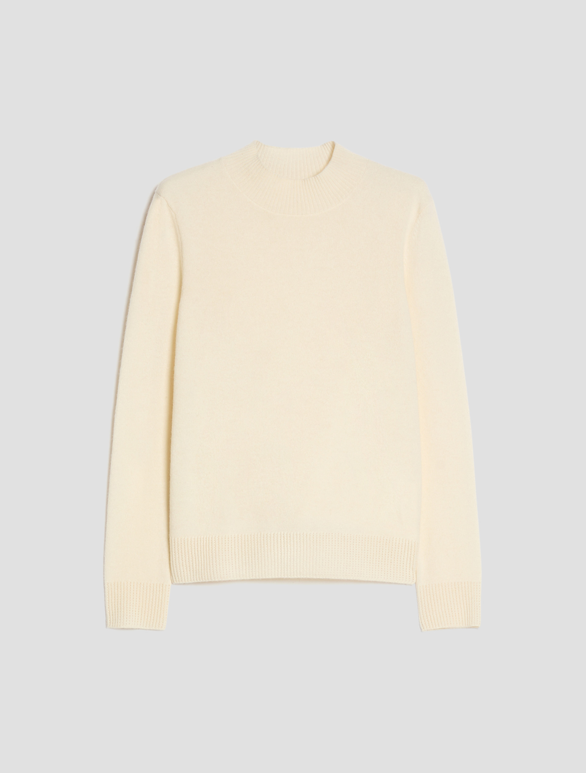 Pure cashmere mock polo neck jumper - OPTICAL WHITE - Pennyblack - 2