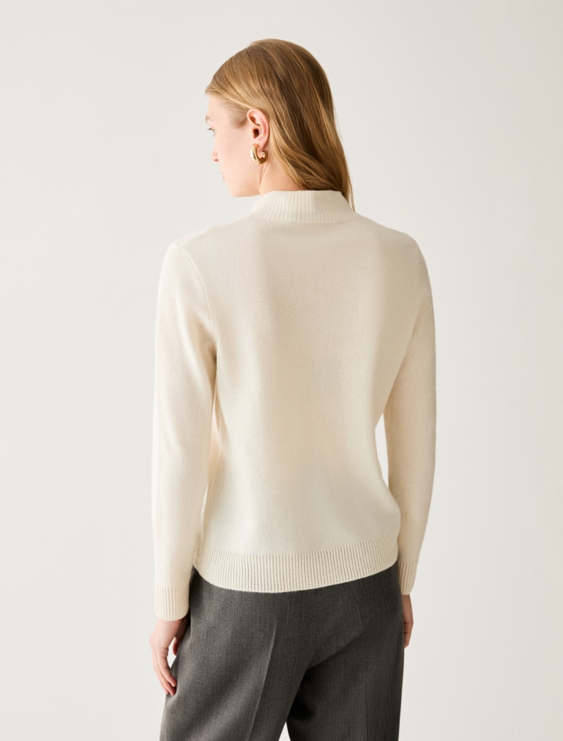 Pure cashmere mock polo neck jumper - Pennyblack - 3