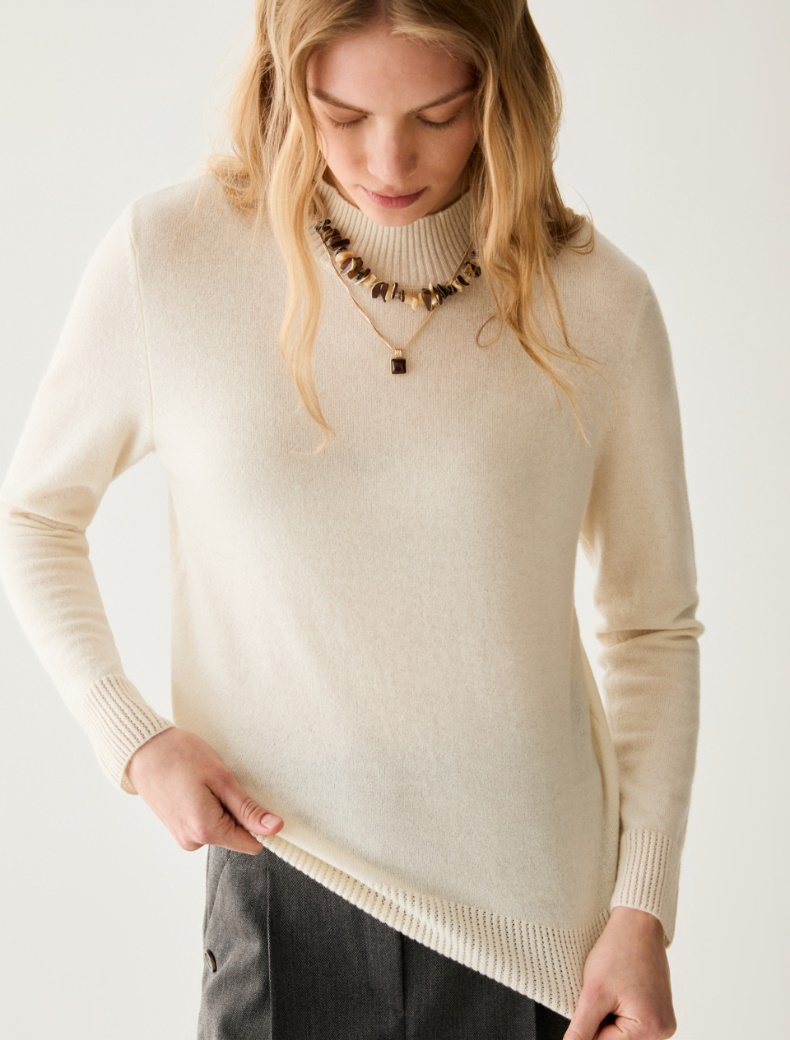 Pure cashmere mock polo neck jumper - Pennyblack - 4