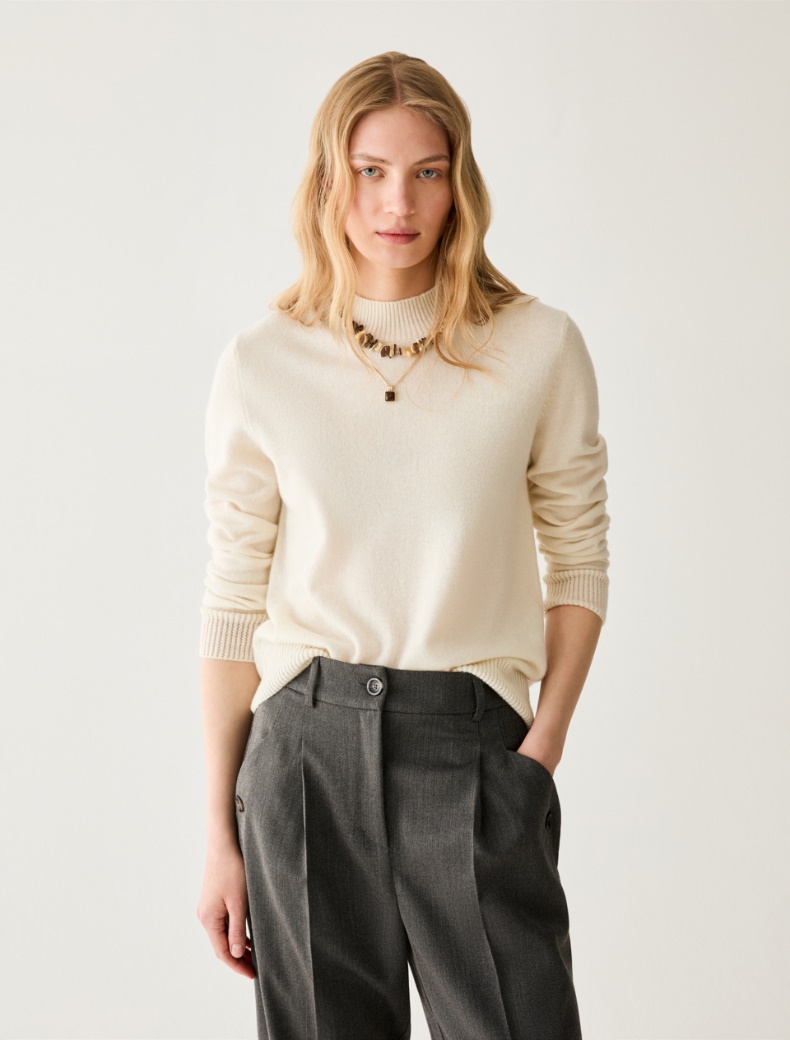 Pure cashmere mock polo neck jumper - Pennyblack