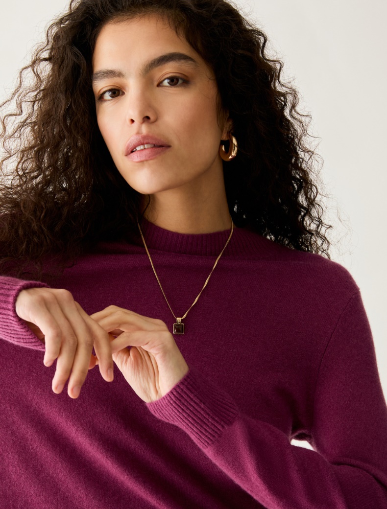 Pure cashmere mock polo neck jumper - Pennyblack - 4