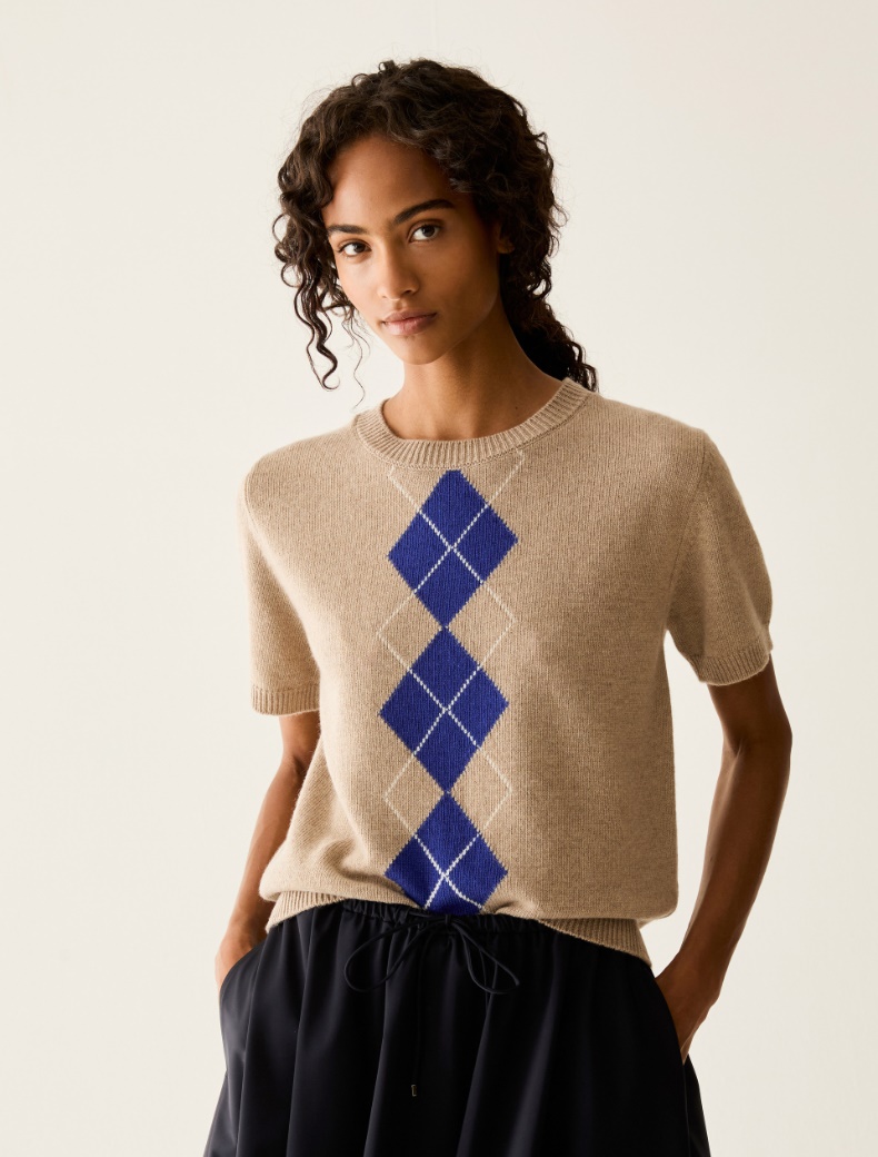 Argyle knit T-shirt - Pennyblack