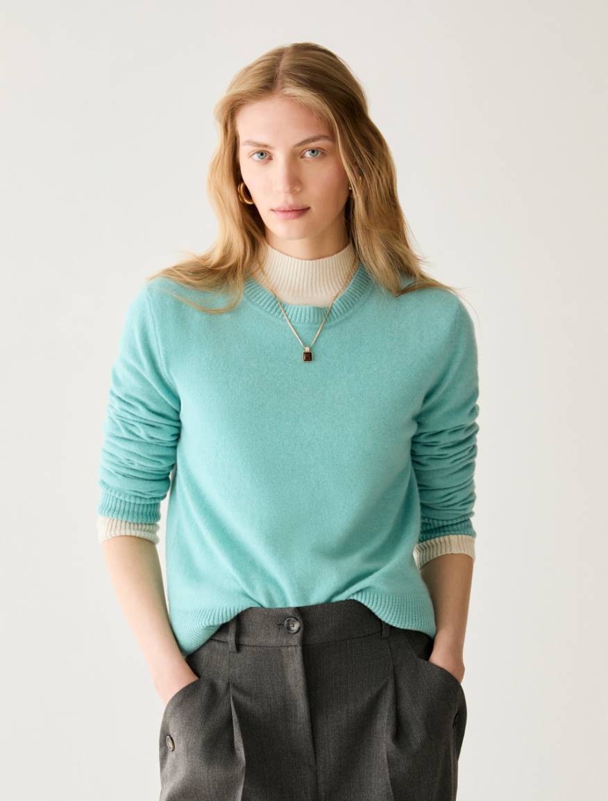 Pure cashmere jumper - AQUAMARINE - Pennyblack