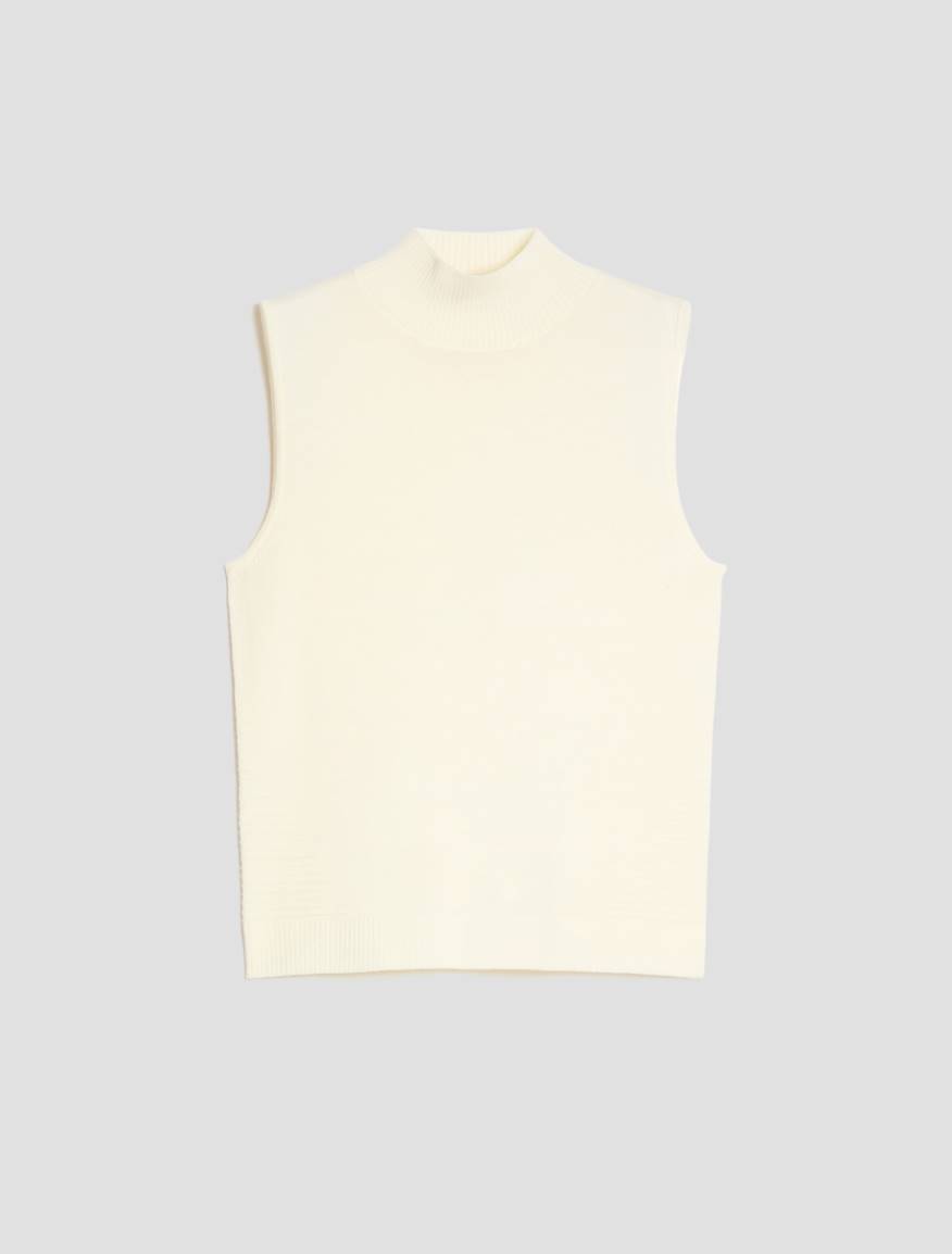 Fine pure wool top - OPTICAL WHITE - Pennyblack - 2