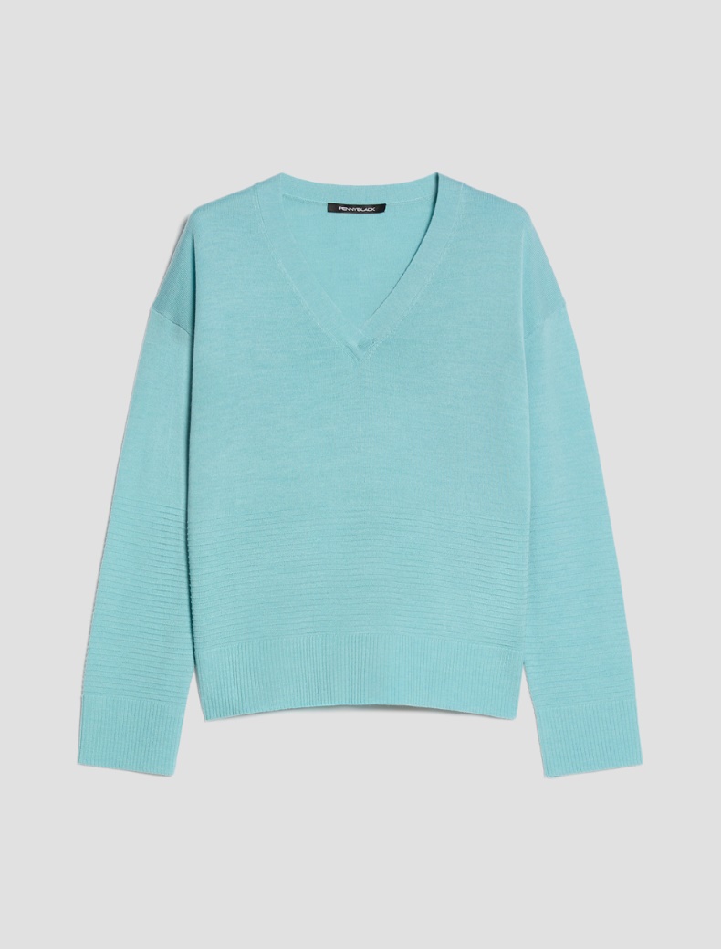Pure wool V neck jumper - Pennyblack - 2