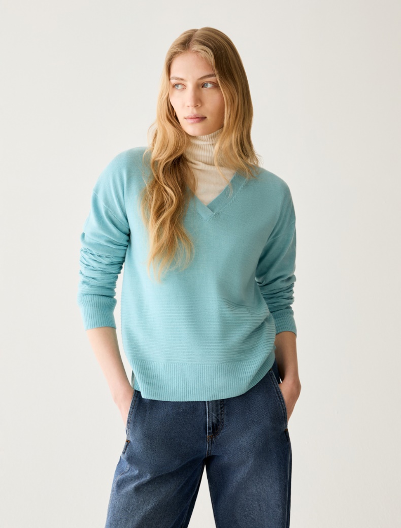 Pure wool V neck jumper - Pennyblack - 6