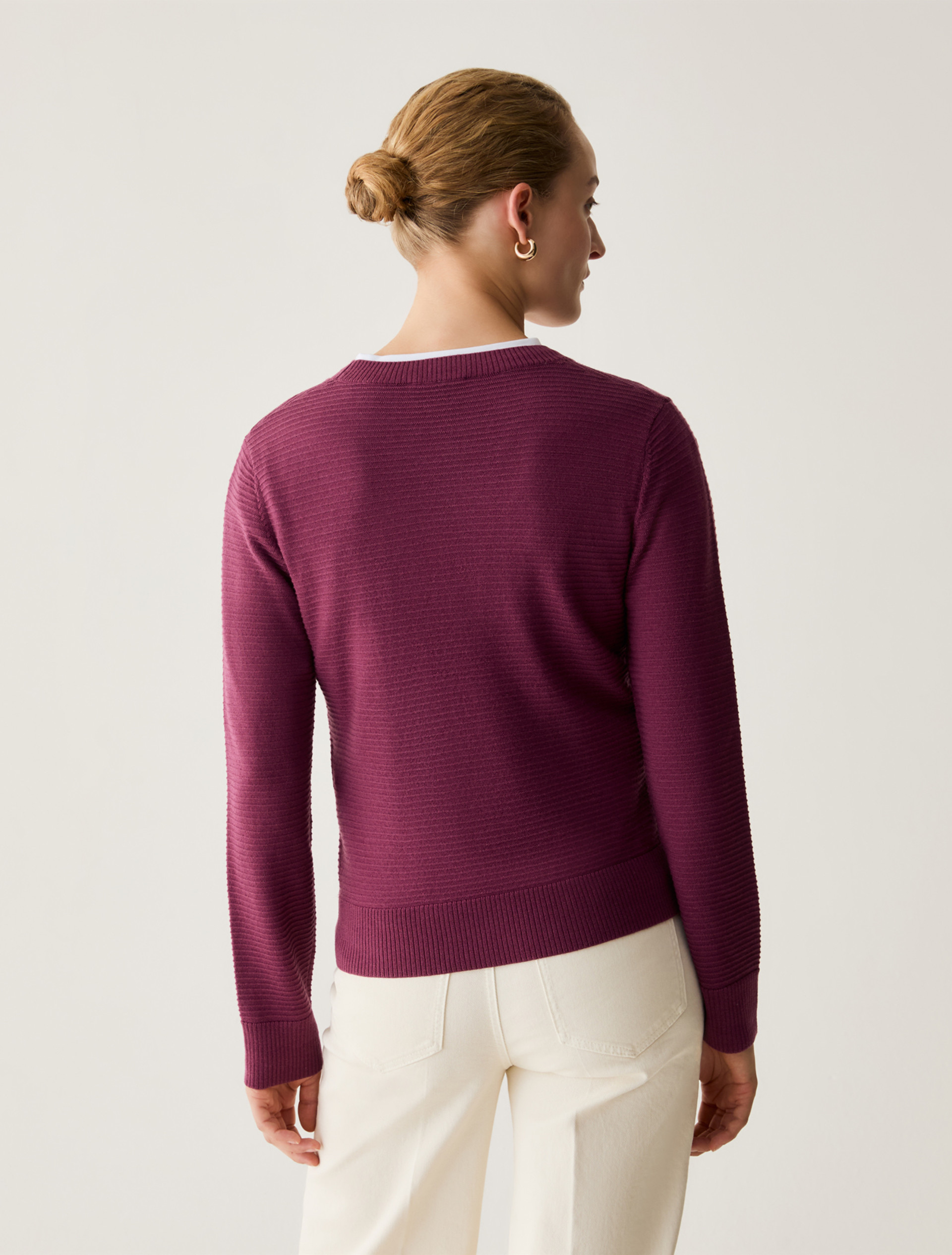 Fine pure wool jumper - PURPLE - Pennyblack - 3