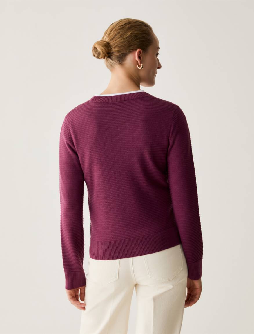 Fine pure wool jumper - PURPLE - Pennyblack - 3