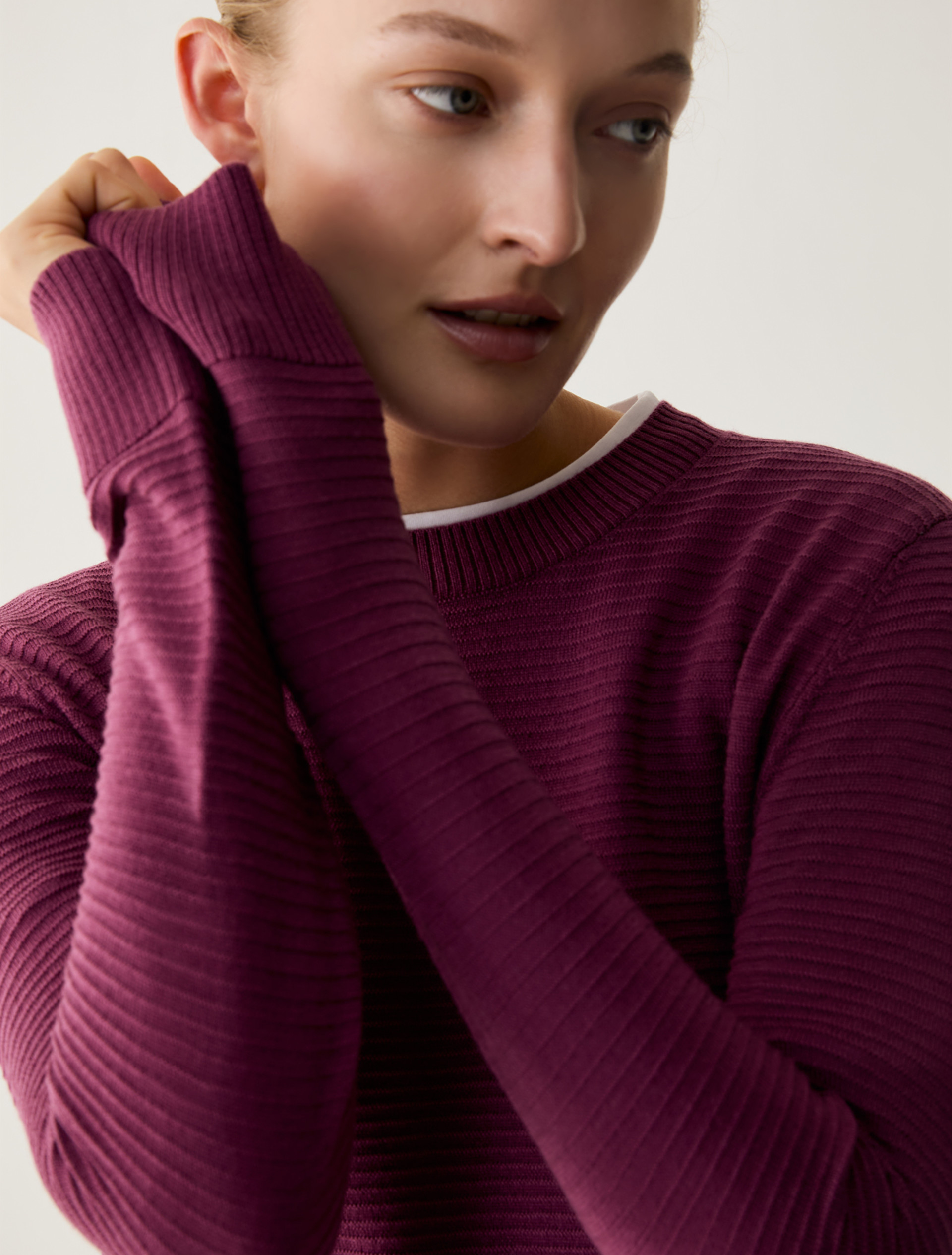 Fine pure wool jumper - PURPLE - Pennyblack - 4