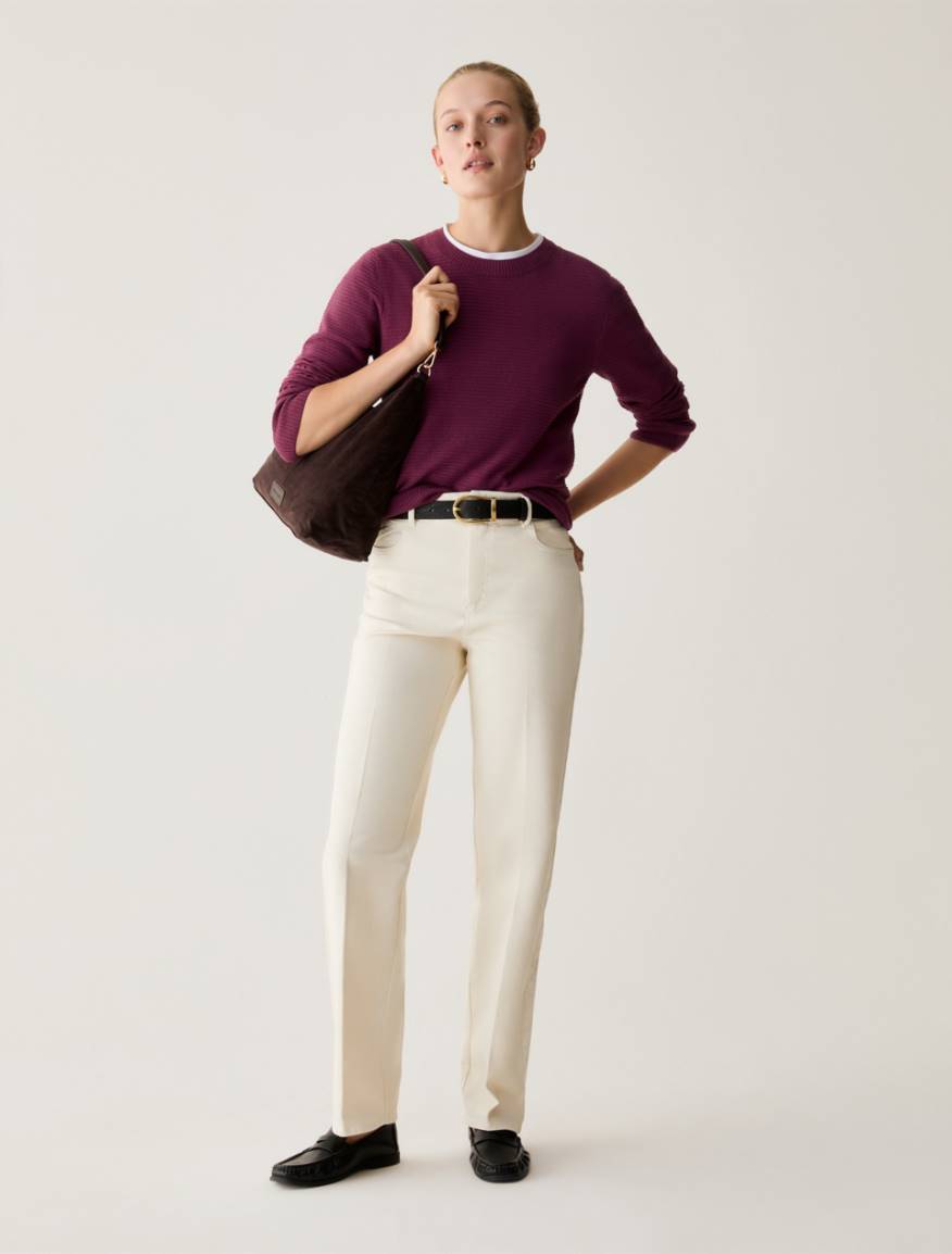 Fine pure wool jumper - PURPLE - Pennyblack - 5