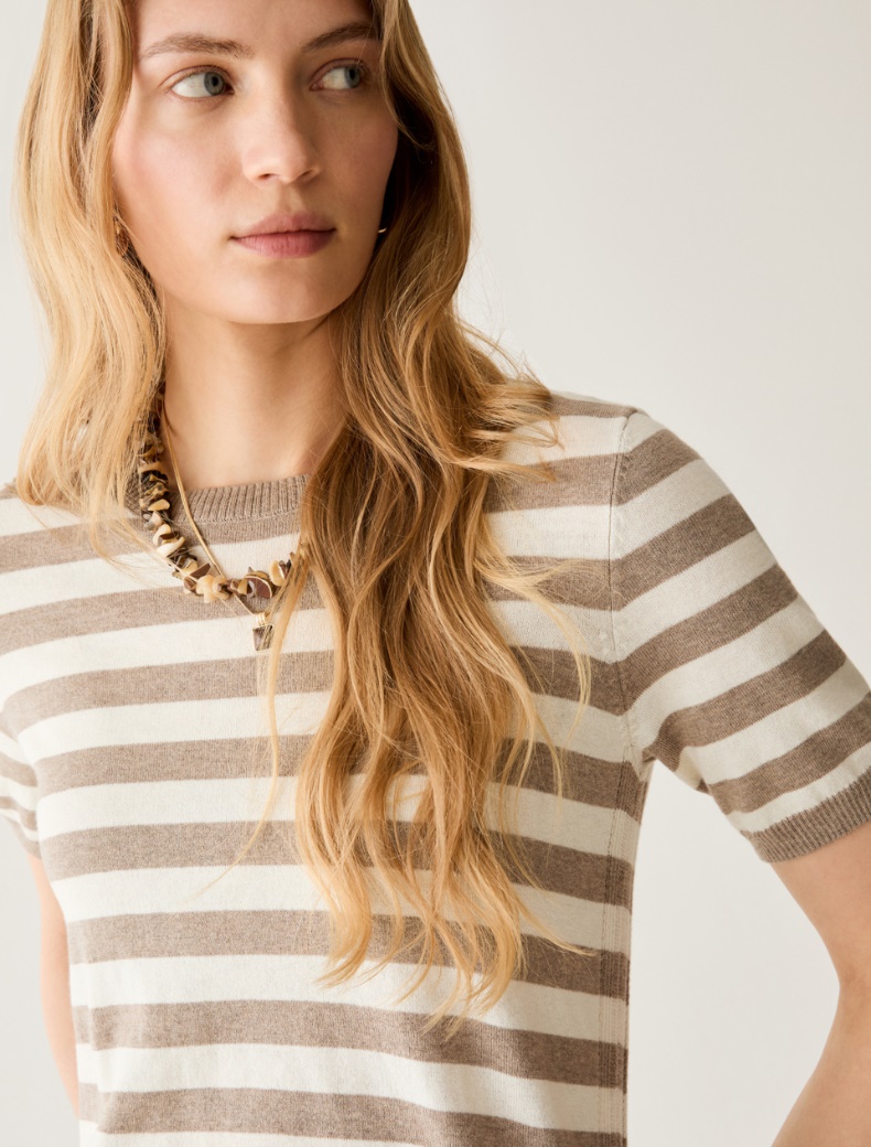 Cotton, silk and cashmere T-shirt - Pennyblack - 4