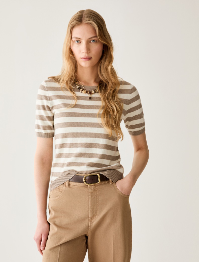 Cotton, silk and cashmere T-shirt - Pennyblack - 6