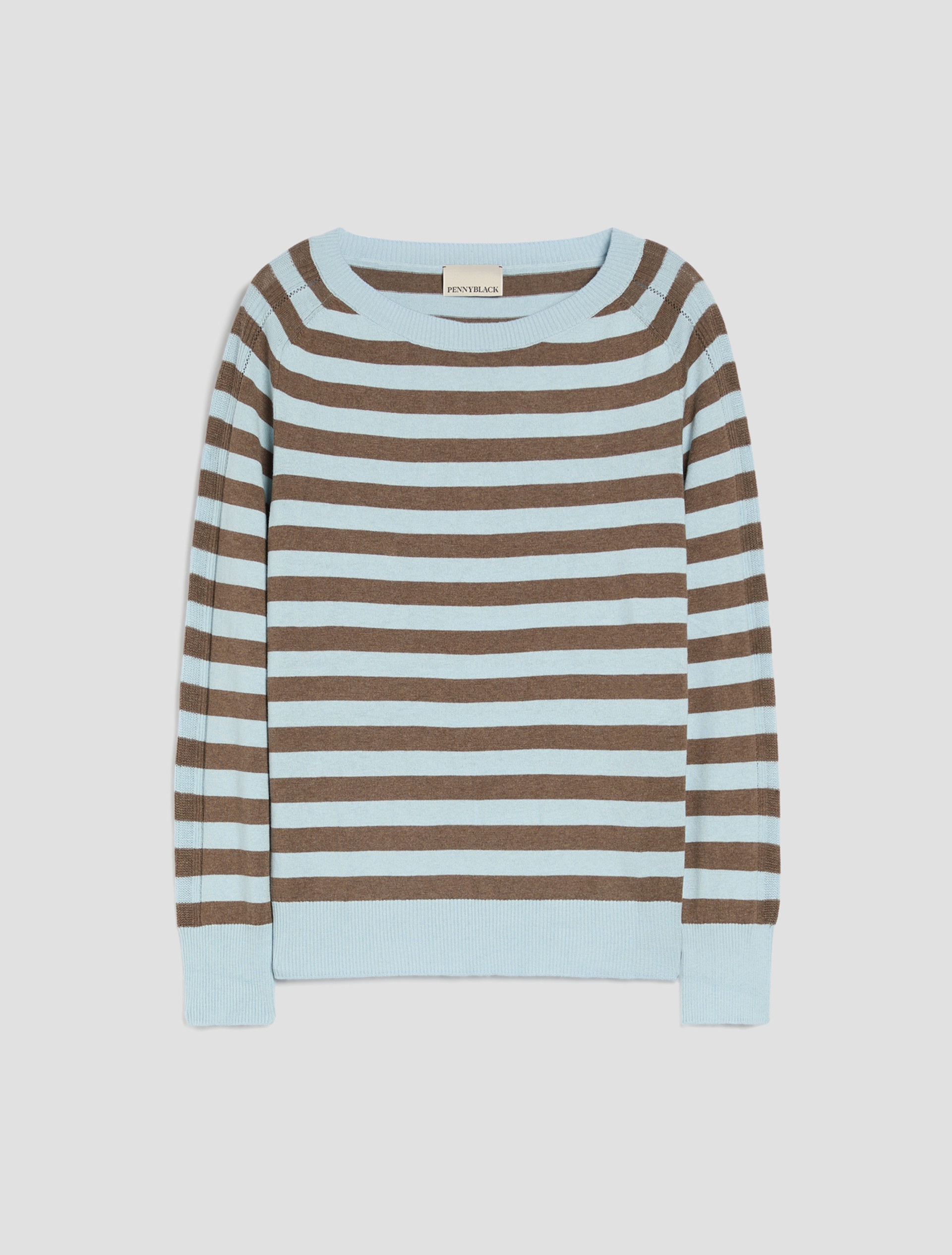 Cotton, silk and cashmere jumper - AQUAMARINE - Pennyblack - 2