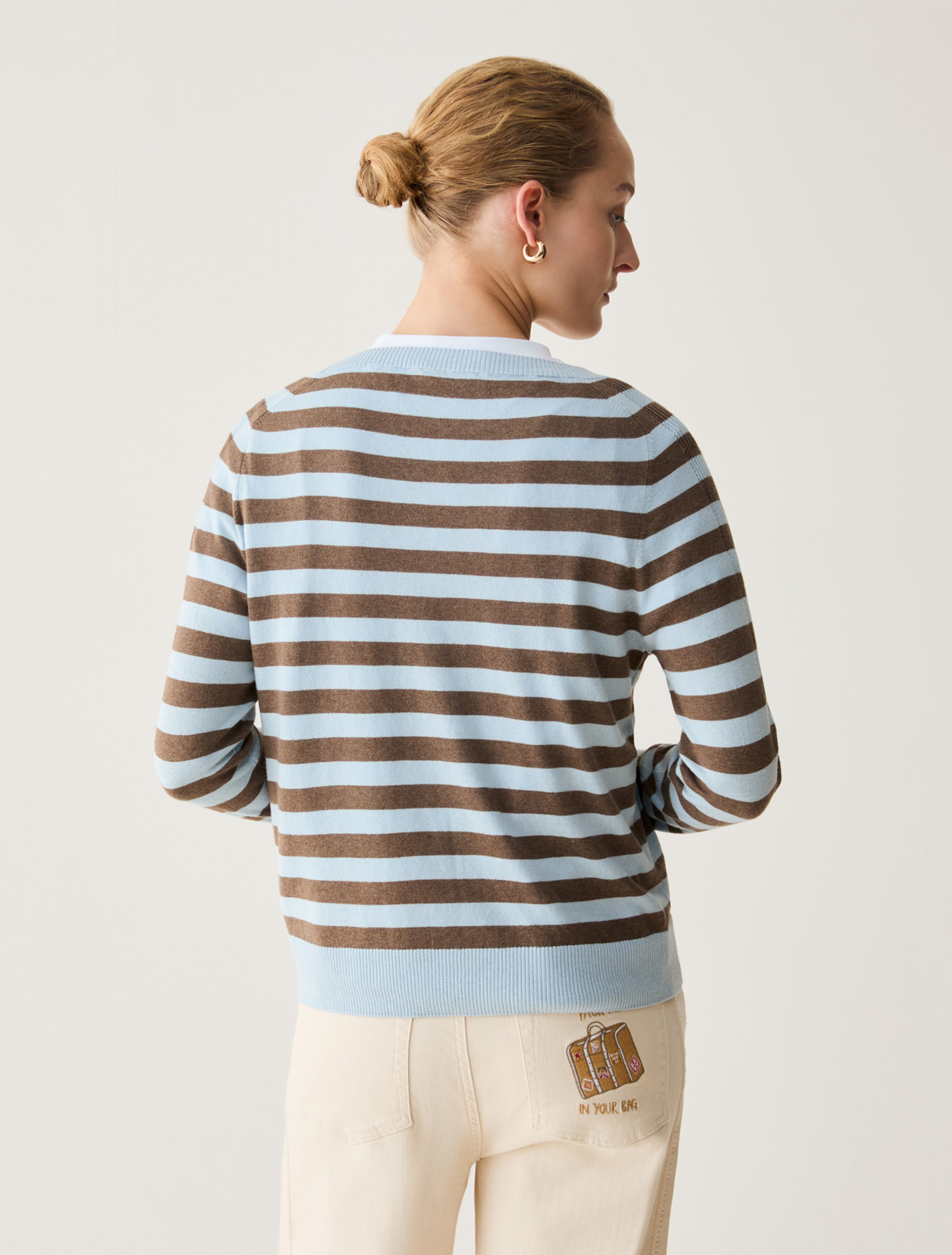 Cotton, silk and cashmere jumper - AQUAMARINE - Pennyblack - 3