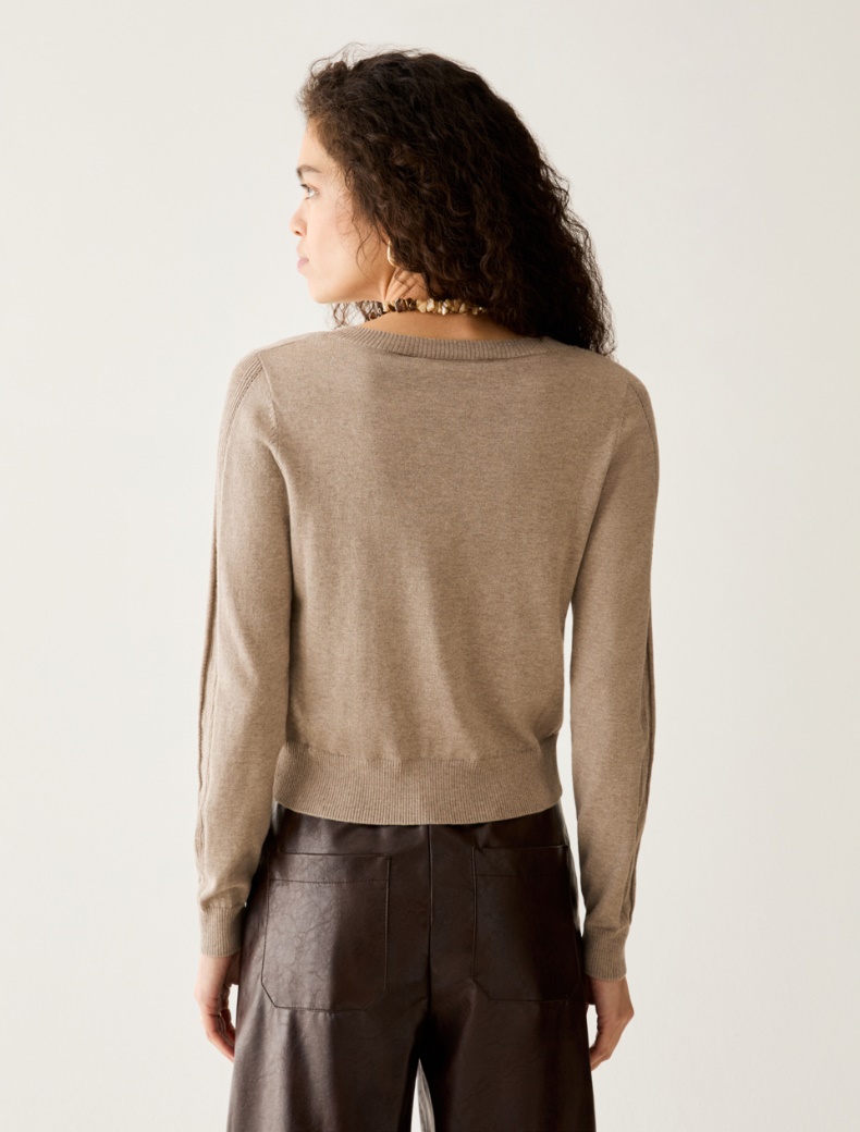 Cotton, silk and cashmere jumper - Pennyblack - 3
