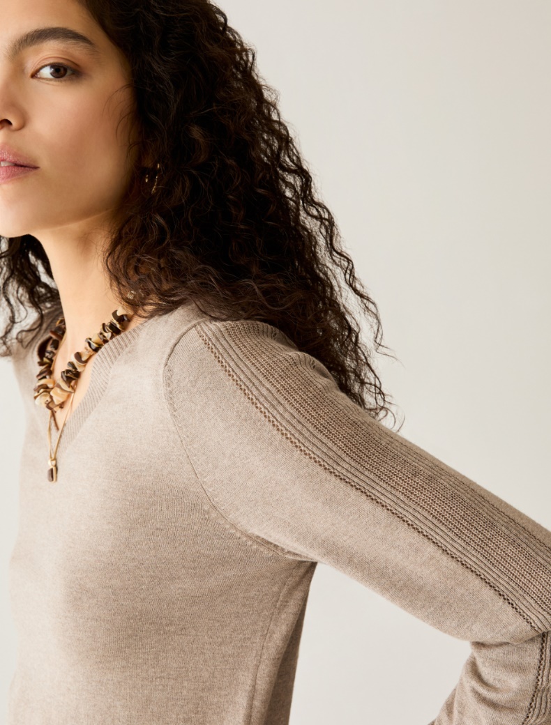 Cotton, silk and cashmere jumper - Pennyblack - 4