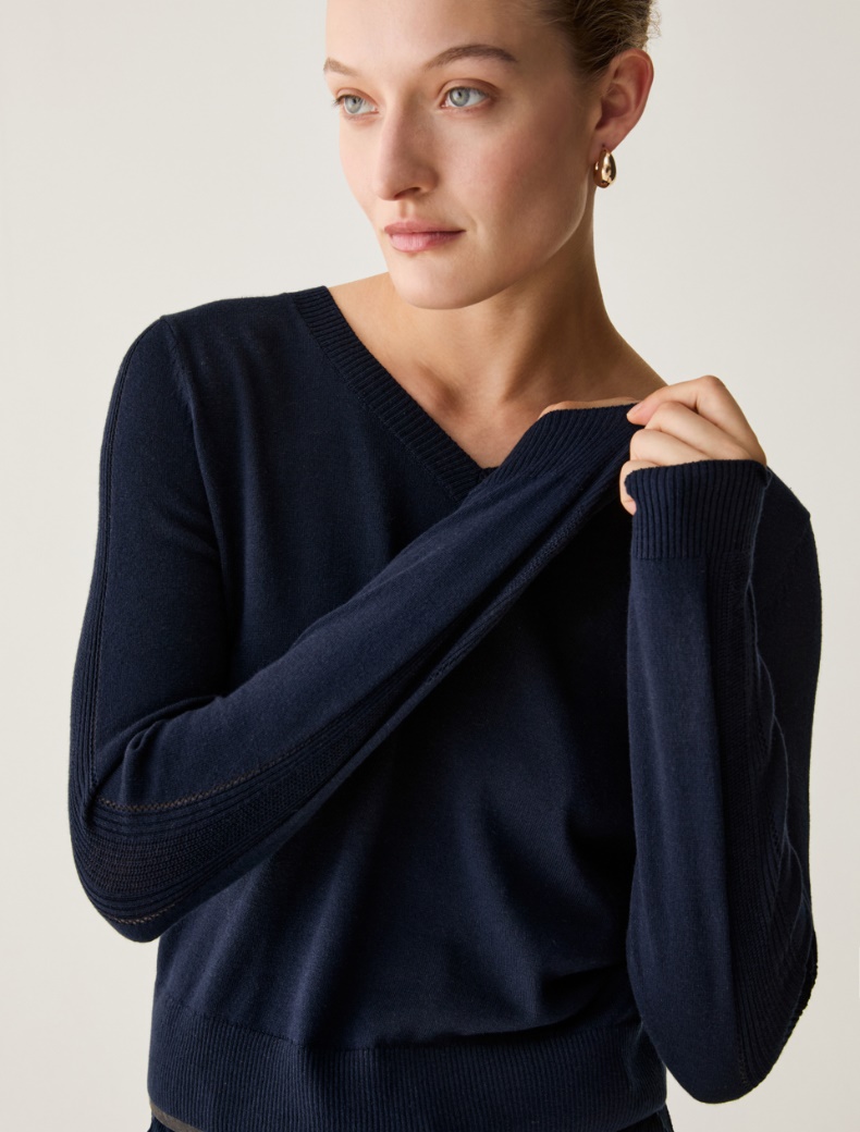 Cotton, silk and cashmere jumper - Pennyblack - 4