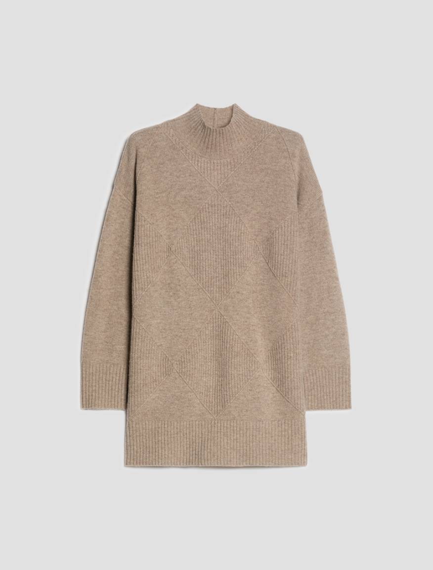 Pure wool diamond-pattern jumper - TURTLEDOVE - Pennyblack - 2
