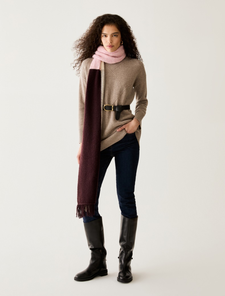 Pure wool diamond-pattern jumper - Pennyblack - 5