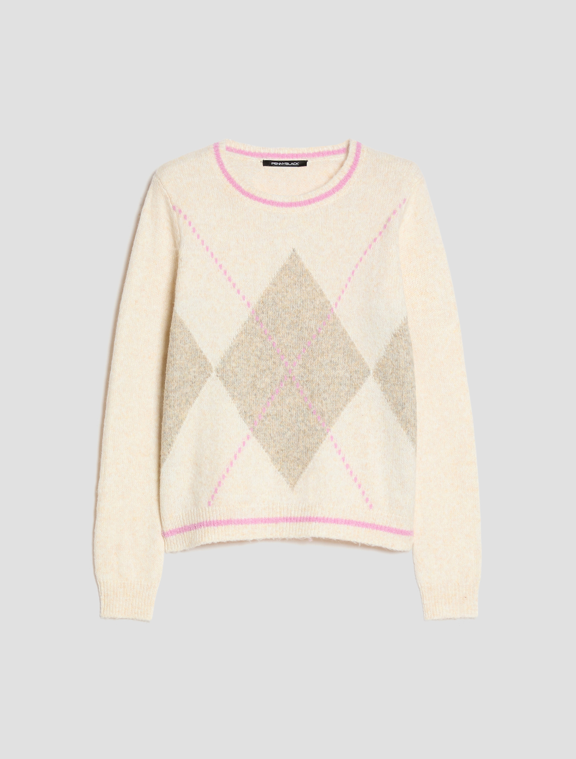 Argyle jumper - WHITE - Pennyblack - 2