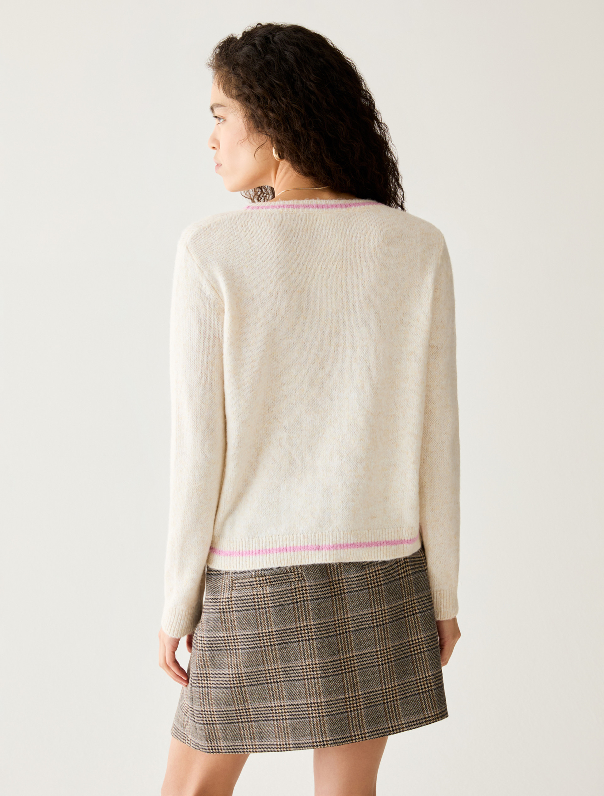 Argyle jumper - WHITE - Pennyblack - 3