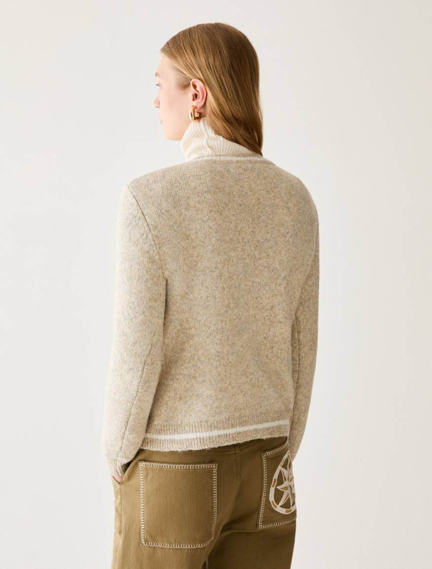 Argyle jumper - BEIGE - Pennyblack - 3